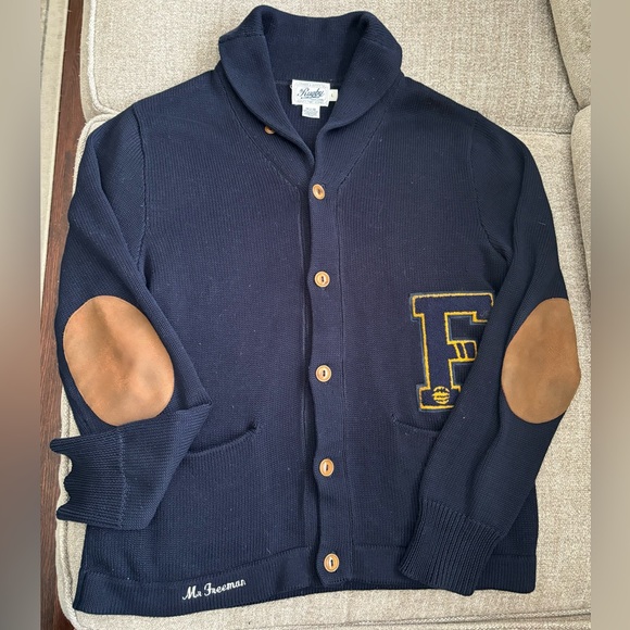 ✨RUGBY RALPH LAUREN Varsity Cotton Knit Shawl Collar Cardigan Sweater Vintage - Picture 5 of 16